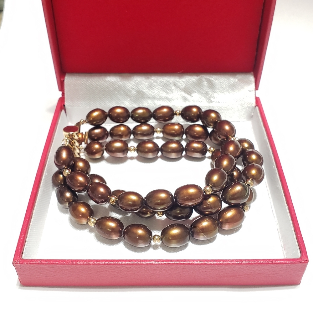 14 k Mocha South Sea Pearls